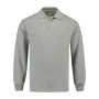 L&S Polosweater Open Hem grey heather XXXL