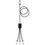 SCX.design C17 easy to use light-up cable - Solid black/White