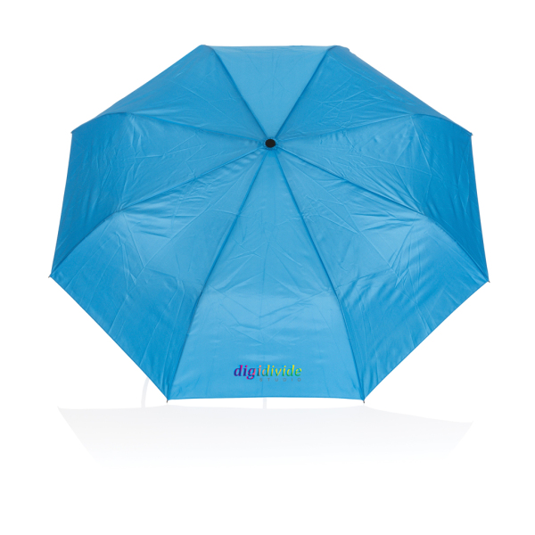 21" Impact AWARE™ 190T mini auto open umbrella, blue
