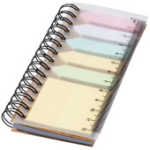 Spinner notitieboek met gekleurde sticky notes - Naturel
