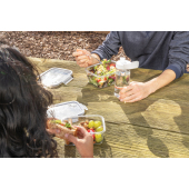 Tritan™ Renew herbruikbare lunchbox 1,5L gemaakt in EU, grijs, transparant