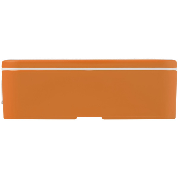 MIYO enkellaagse lunchtrommel - Oranje/Wit
