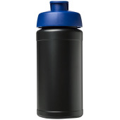 Baseline® Plus 500 ml sportfles met flipcapdeksel - Zwart/Blauw