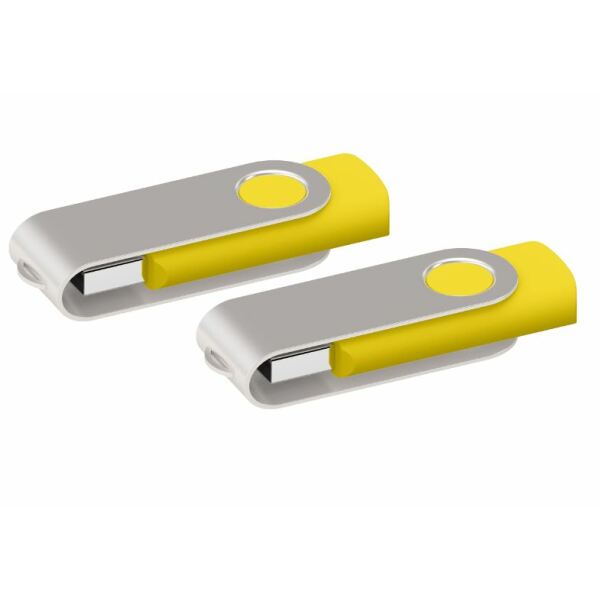 USB stick Twister 3.0 geel 8Gb