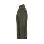 Men's Knitted Workwear Fleece Jacket - SOLID - - olive-melange/black - 6XL