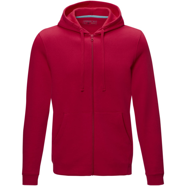 Ruby men’s GOTS organic GRS recycled full zip hoodie - Red - S