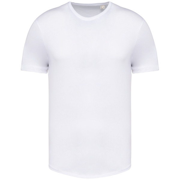 Heren T-shirt afgeronde onderzijde ronde hals - 155 gr/m2 White XS