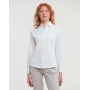 Ladies' Cotton Poplin Shirt LS - White - XS (34)
