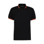 Classic Fit Tipped Collar Polo - Black/Orange