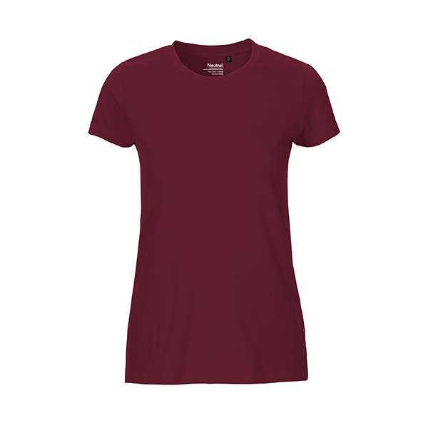 Neutral ladies fitted t-shirt-Bordeaux-XS