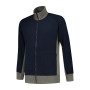 L&S Sweater Cardigan Workwear Dark Navy/PG XXL