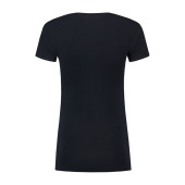 L&S T-shirt Crewneck cot/elast SS for her dark navy 3XL