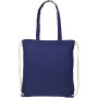 Eliza 240 g/m² cotton drawstring backpack 6L - Navy