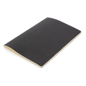 Softcover PU notitieboek met gekleurde accent rand, wit