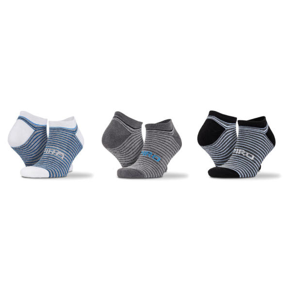 3-Pack Mixed Stripe Sneaker Socks - Color Mix 2 - S/M