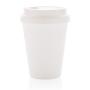 Herbruikbare dubbelwandige koffiebeker 300ml, wit