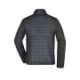 Men's Knitted Hybrid Jacket - grey-melange/anthracite-melange - S