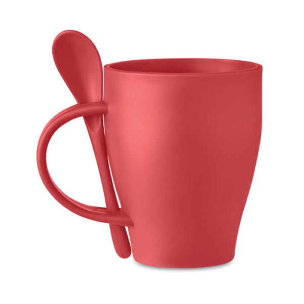 Reusable mug with spoon 300 ml Friday