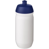 HydroFlex™ 500 ml klämbar sportflaska - Blå/Vit