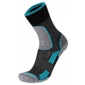 Niet kapot te krijgen sokken No Limit Walk BLACK / TURQUOISE 38/40 EU