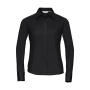 Ladies' LS Fitted Poplin Shirt - Black - 3XL