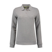 L&S Polosweater for her grey heather L