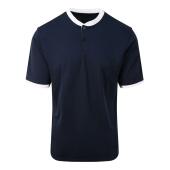 AWDis Cool Stand Collar Sports Polo Shirt, French Navy/Arctic White, XL, Just Cool