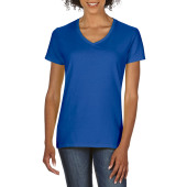 Gildan T-shirt Premium Cotton V-neck SS for her Royal Blue XXL