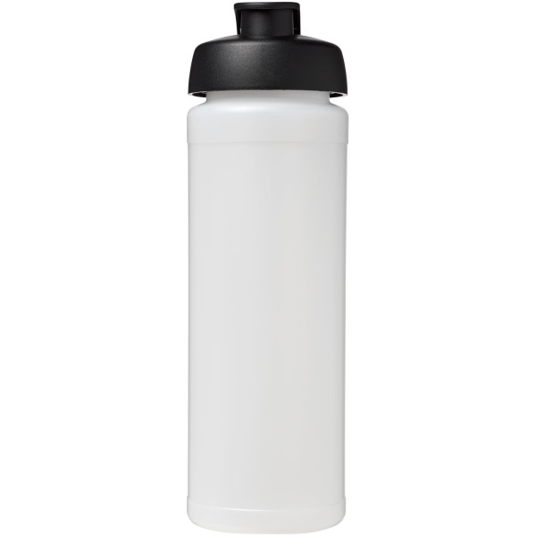 Baseline® Plus grip 750 ml flip lid sport bottle - Transparent/Solid black