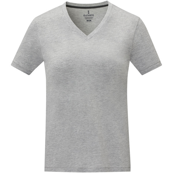 Somoto short sleeve women's V-neck t-shirt - Heather grey - XS