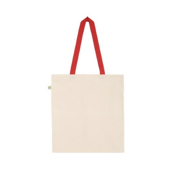 HEAVY SHOPPER TOTE BAG Natural/Red ONE SIZE