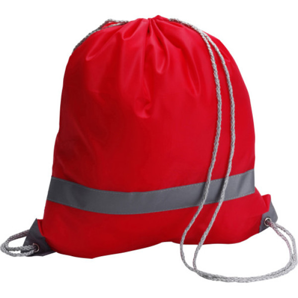 Polyester (190T) drawstring backpack Sylvie red