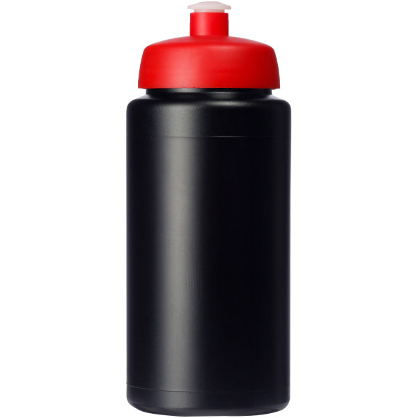 Baseline® Plus grip 500 ml sports lid sport bottle - Solid black/Red
