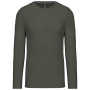 T-shirt ronde hals lange mouwen Dark Khaki L