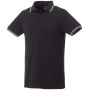 Fairfield heren polo met tipping en korte mouwen - Zwart - XS