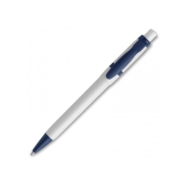 Ball pen Olly hardcolour - White / Dark Blue