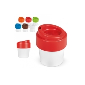 Koffiebeker Hot-but-cool met deksel 240ml - Wit / Wit