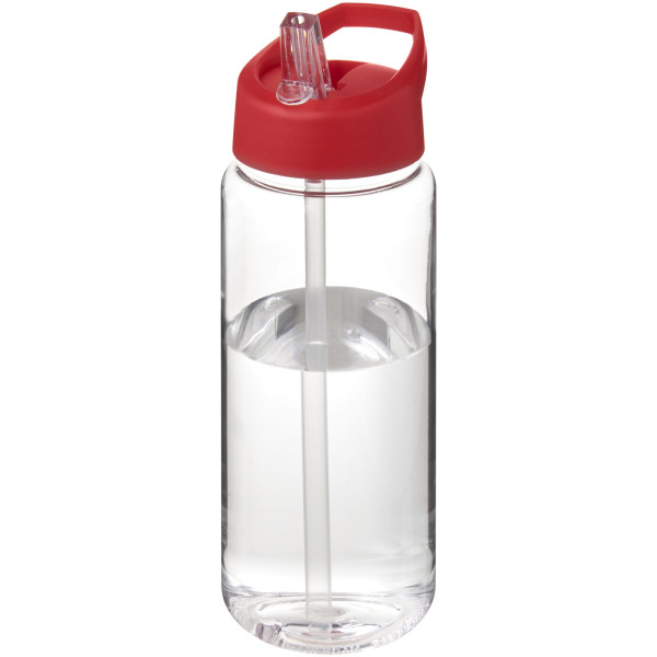H2O Active® Octave Tritan™ 600 ml spout lid sport bottle - Transparent clear/Red