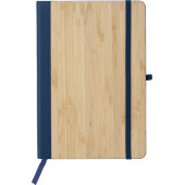 PU en bamboe notitieboek Dorita blauw