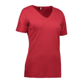 Interlock T-shirt | V-neck | women - Red, 3XL