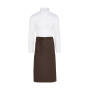 ROME - Medium length Bistro Apron with Pocket - Brown - One Size