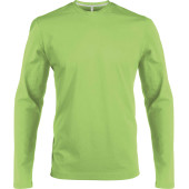 Men's long-sleeved crew neck T-shirt Lime 3XL