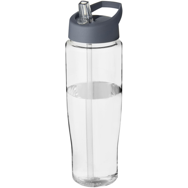 H2O Active® Tempo 700 ml spout lid sport bottle - Transparent/Storm grey