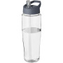 H2O Active® Tempo 700 ml sportfles met fliptuitdeksel - Transparant/Storm grey