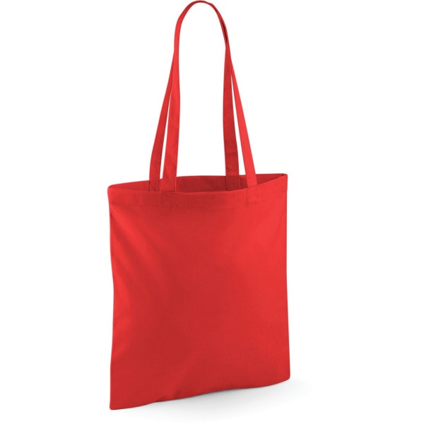 Shopper bag long handles Bright Red One Size
