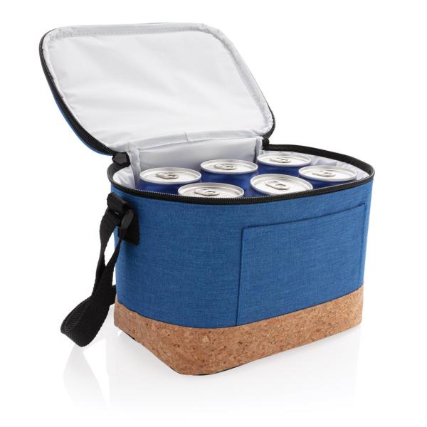 Two-Tone Kühltasche mit Korkdetails, blau