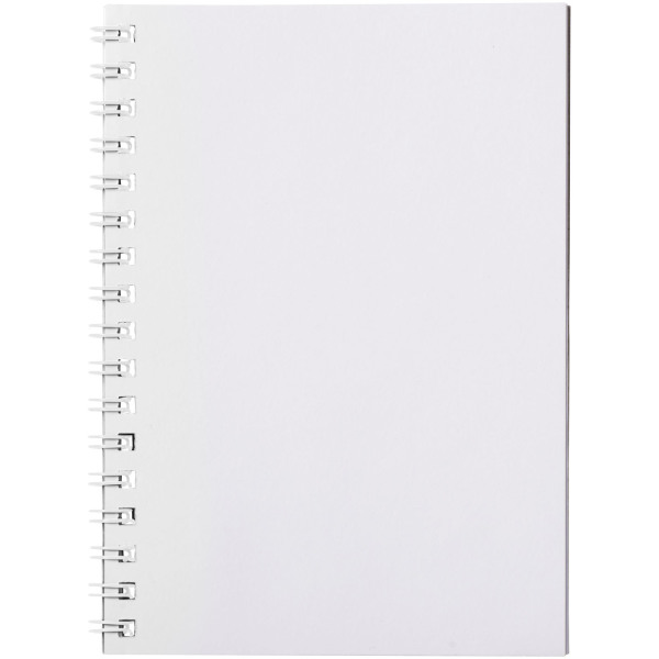 Desk-Mate® spiral A6 notebook PP cover - White - 50 pages