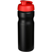Baseline® Plus 650 ml drikkeflaske med fliplåg - Ensfarvet sort/Rød