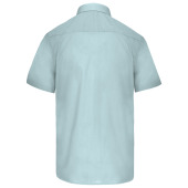 Overhemd in onderhoudsvriendelijk polykatoen-popeline korte mouwen heren Ice Mint XS