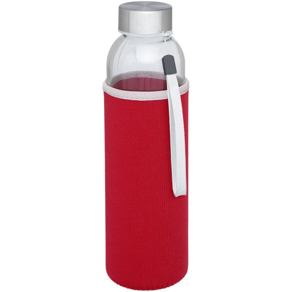 Bodhi 500 ml glass water bottle - Red